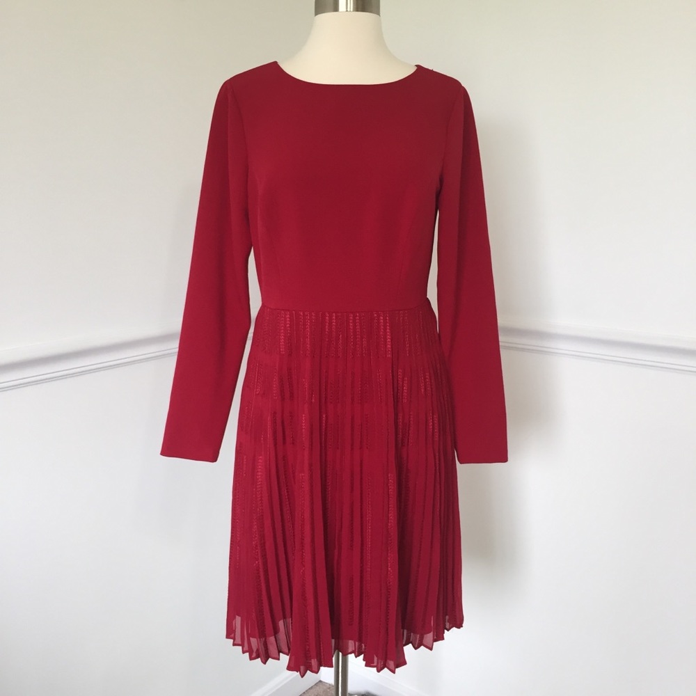 Alex Marie Red Pleated Dress